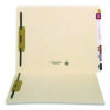 End Tab Fastener Folders, 0.75" Expansion, 2 Fasteners, Letter Size, Manila Exterior, 50/Box