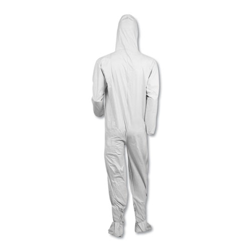 A40 Elastic-Cuff, Ankle, Hood and Boot Coveralls, 4X-Large, White, 25/Carton
