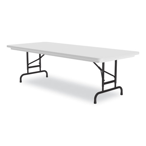 Adjustable Folding Tables, Rectangular, 72" x 30" x 22" to 32", Gray Granite Top, Black Legs, 4/Pallet