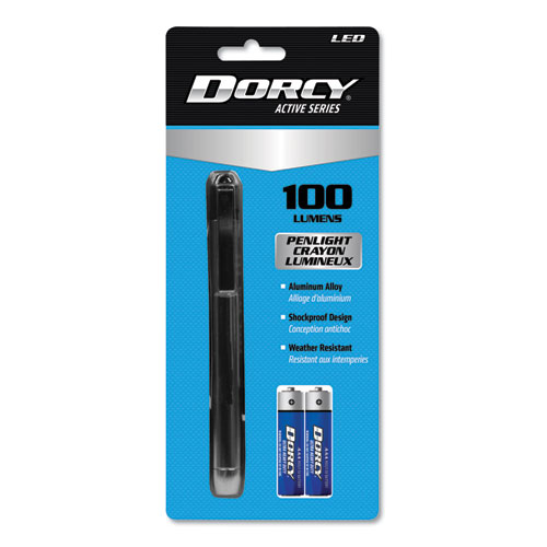 100 Lumen LED Penlight, 2 AAA Batteries (Included), Silver