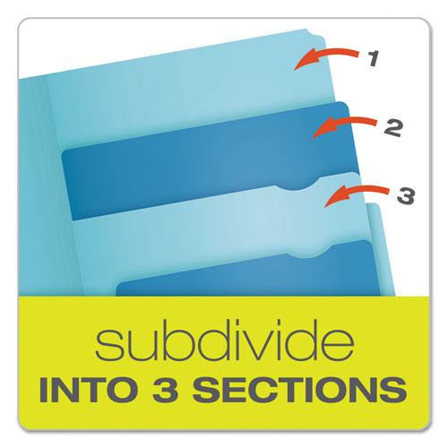 Divide It Up File Folder, 1/2-Cut Tabs: Assorted, Letter Size, 0.75" Expansion, Assorted Colors, 24/Pack