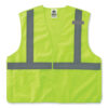 GloWear 8215BA-S Single Size Class 2 Economy Breakaway Mesh Vest, Polyester, Large, Lime