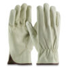 Top-Grain Pigskin Leather Drivers Gloves, Economy Grade, Large, Gray