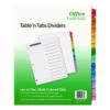 Table 'n Tabs Dividers, 12-Tab, Jan. to Dec., 11 x 8.5, White, Assorted Tabs, 1 Set