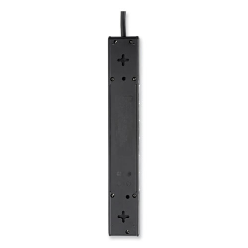 Protect It! Surge Protector, 6 AC Outlets/2 USB Ports, 8 ft Cord, 1,080 J, Black