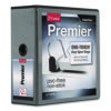 Premier Easy Open ClearVue Locking Slant-D Ring Binder, 3 Rings, 5" Capacity, 11 x 8.5, Black
