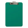 Unbreakable Recycled Clipboard, 0.25" Clip Capacity, Holds 8.5 x 11 Sheets, Green