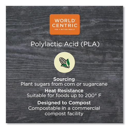 PLA Lids for Fiber Cups, 3.1" Diameter x 0.4" h, Clear, Plastic, 1,000/Carton