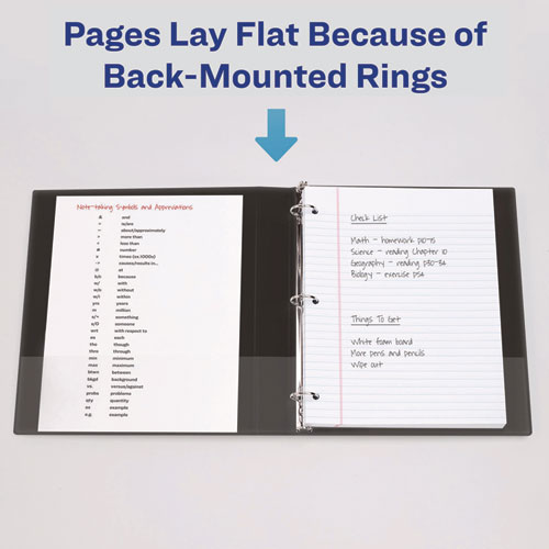 Heavy-Duty Non Stick View Binder with DuraHinge and Slant Rings, 3 Rings, 1" Capacity, 11 x 8.5, White, (5304)