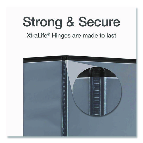 Premier Easy Open ClearVue Locking Slant-D Ring Binder, 3 Rings, 4" Capacity, 11 x 8.5, Black - Image 4