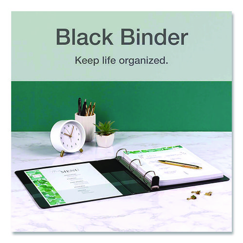 Premier Easy Open ClearVue Locking Slant-D Ring Binder, 3 Rings, 4" Capacity, 11 x 8.5, Black - Image 6