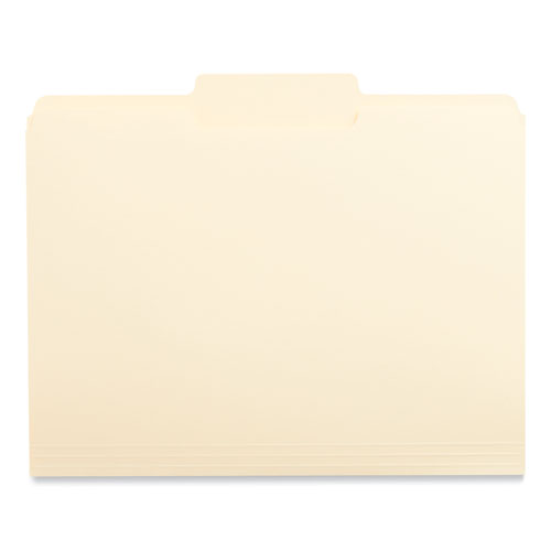 Top Tab File Folders, 1/3-Cut Tabs: Center Position, Letter Size, 0.75" Expansion, Manila, 100/Box