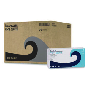 Exam Vinyl Gloves, Clear, Small, 3 3/5 mil, 100/Box, 10 Boxes/Carton