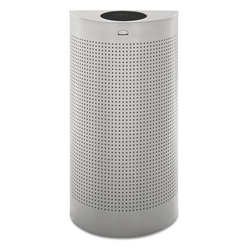 Rubbermaid Commercial Half Round Metallic Waste Receptacle