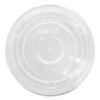 PET Lids, Flat with Straw Slot, Fits 32 oz Cold Cups, Plastic, Clear, 500/Carton