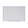 Deluxe Melamine Dry Erase Board, 36" x 24", White Surface, Satin Aluminum Frame