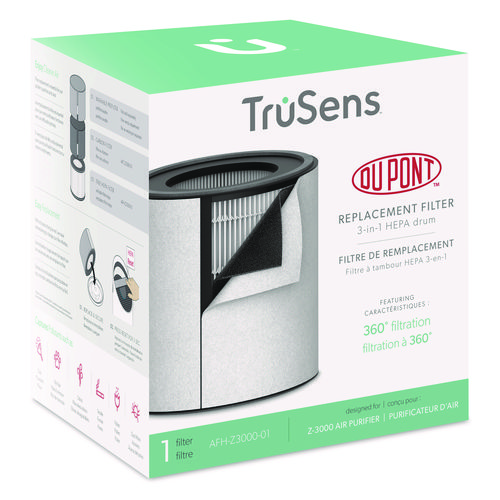 Carbon and HEPA Replacement Filters for TruSens Air Purifiers, 8.5 x 8.9