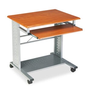 Empire Mobile PC Cart, 29.75" x 23.5" x 29.75", Medium Cherry/Silver