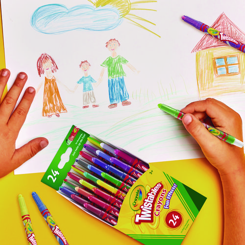 Twistables Mini Crayons, Fun Effects, Assorted, 24/Pack