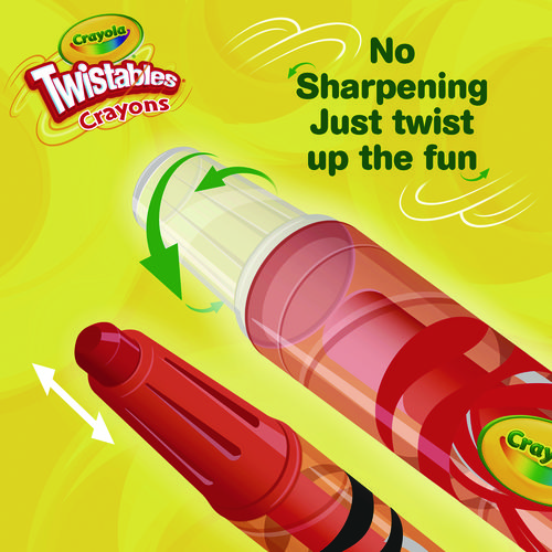 Twistables Mini Crayons, Fun Effects, Assorted, 24/Pack