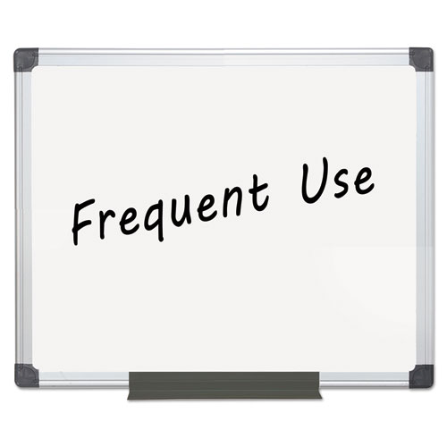 Value Lacquered Steel Magnetic Dry Erase Board, 24" x 36", White Surface, Satin Aluminum Frame