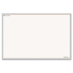 WallMates Self-Adhesive Dry Erase Writing/Planning Surface, 36 x 24, White/Gray/Orange Sheets, Undated