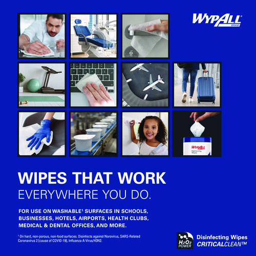 Hydrogen Peroxide Disinfecting Wipes, 1-Ply, 7 x 5.75, Fresh Scent, White, 185 Wipes/Canister