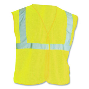 ANSI Class 2 Hook and Loop Safety Vest, 2X-Large, Hi-Viz Lime Yellow