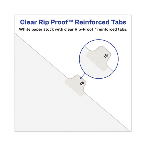 Avery-Style Preprinted Legal Side Tab Divider, 26-Tab, Exhibit G, 11 x 8.5, White, 25/Pack