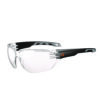 Skullerz VALI Anti-Scratch/Enhanced Anti-Fog Safety Glasses, Matte Black Frameless, Clear Polycarbonate Lens