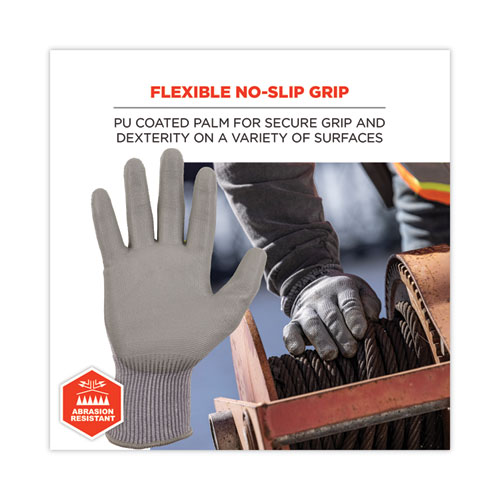 ProFlex 7024 ANSI A2 PU Coated CR Gloves, Gray, 2X-Large, Pair