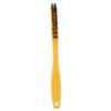 Synthetic-Fill Tile and Grout Brush, Black Plastic Bristles, 2.5" Brush, 8.5" Yellow Plastic Handle