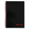 Hardcover Twinwire Notebooks, SCRIBZEE Compatible, 1-Subject, Wide/Legal Rule, Black/Red Cover, (70) 9.88 x 6.88 Sheets