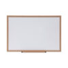 Deluxe Melamine Dry Erase Board, 36" x 24", White Surface, Oak Finished Fiberboard (MDF) Frame