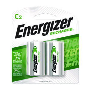 NiMH Rechargeable C Batteries, 1.2 V, 2/Pack