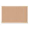 Cork Bulletin Board, 36" x 24" (Actual Size: 35" x 23"), Tan Surface, Birch Finished Wood Frame