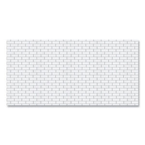 Fadeless Paper Roll, 50 lb Bond Weight, 48 x 50 ft, White Subway Tile