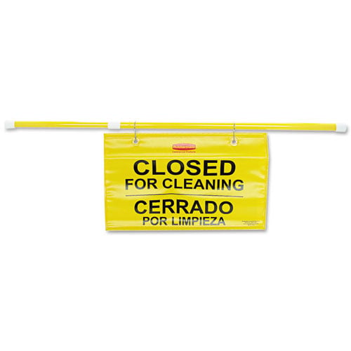 Rubbermaid Commercial Multilingual Closed for Cleaning Safety Sign