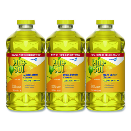 CloroxPro Multi-Surface Cleaner Concentrated, Lemon Fresh Scent, 80 oz Bottle, 3/Carton
