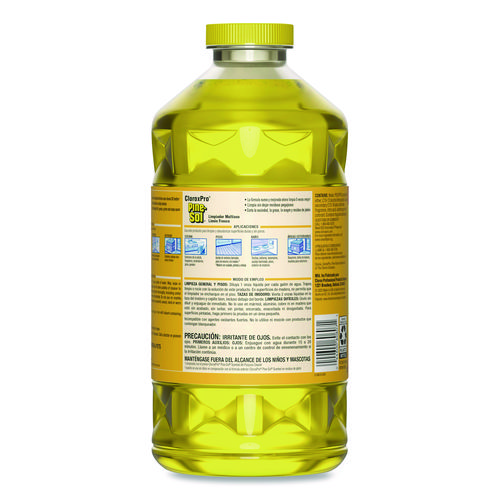CloroxPro Multi-Surface Cleaner Concentrated, Lemon Fresh Scent, 80 oz Bottle, 3/Carton