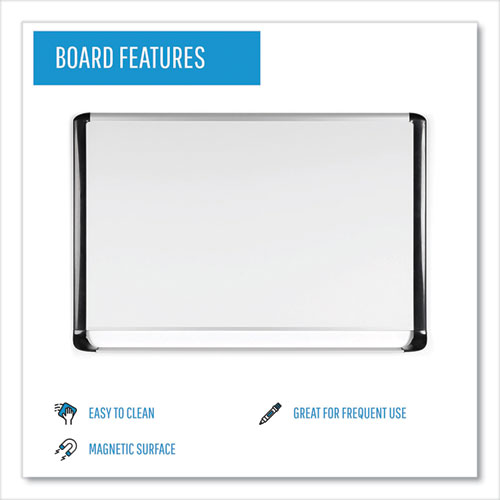 Gold Ultra Magnetic Dry Erase Boards, 72" x 48", White Surface, Black/Satin Aluminum Frame