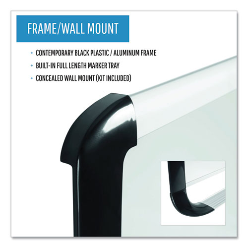Gold Ultra Magnetic Dry Erase Boards, 72" x 48", White Surface, Black/Satin Aluminum Frame