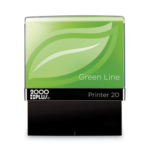 Green Line Message Stamp, Entered, 1.5 x 0.56, Red