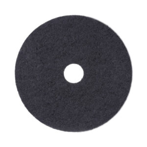 Stripping Floor Pads, 19" Diameter, Black, 5/Carton