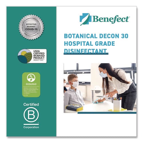 Botanical Decon 30 Disinfectant Cleaner, Light Lemon and Thyme Scent, 1 gal Bottle - Image 2