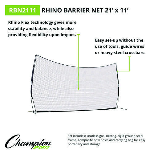 Rhino Flex Barrier Net, 21 ft  x 11 ft