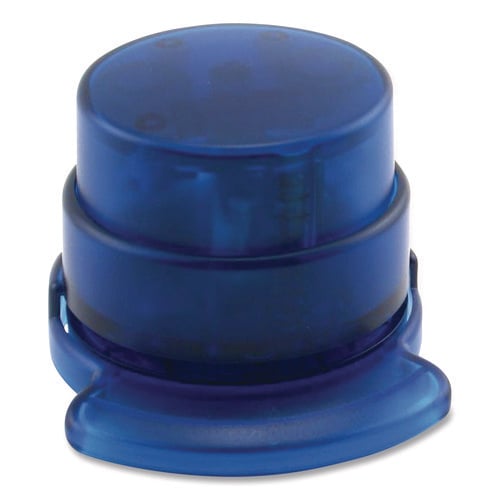 Staple-Free Stapler, 5-Sheet Capacity, 0.5" Throat Depth, Blue, 24/Carton