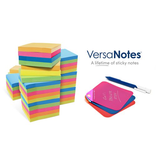 Reusuable Notes VersaNotes Starter Pack Reusable Notes, 4 x 6, Three Assorted Color ...