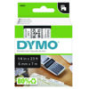D1 High-Performance Polyester Removable Label Tape, 0.25" x 23 ft, Black on White