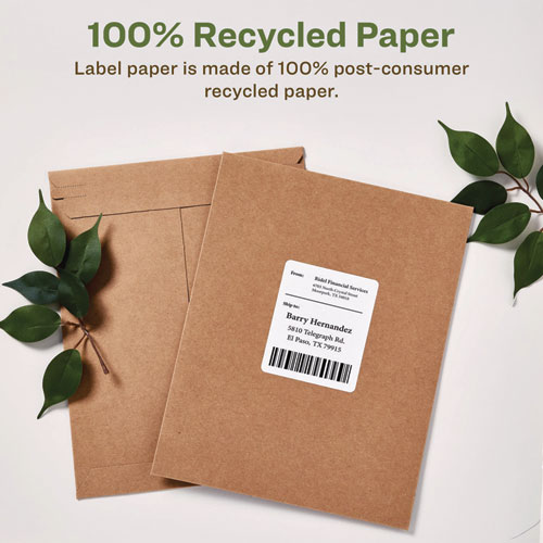Avery Eco-Friendly Shipping Labels for for Laser and Inkjet Printers, 3?" x 4"